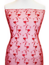 Piros hímzett csipke - RED